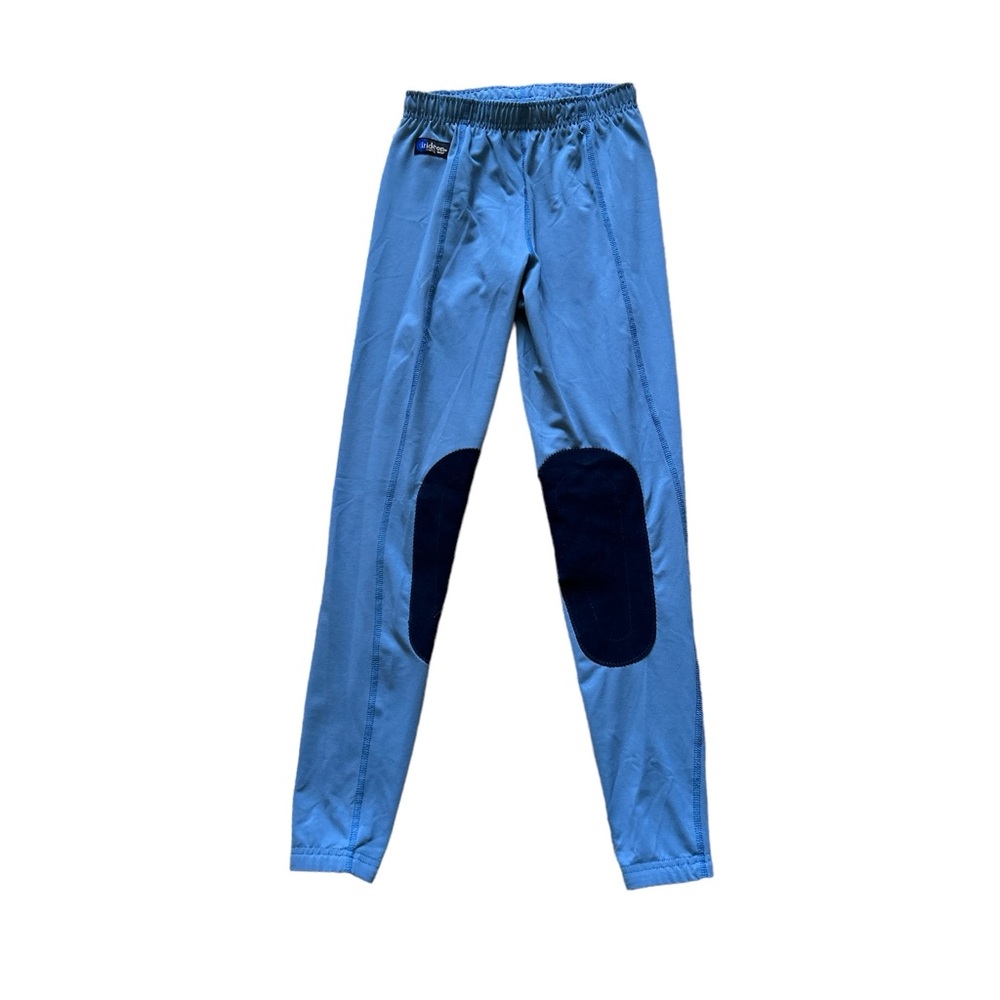 Irideon Womens Equestrian Riding Pants Leggings Blue Stretch Patch Small